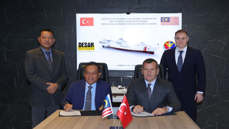 The acceptance letter for the vessel that DESAN will build for Malaysia has been signed.