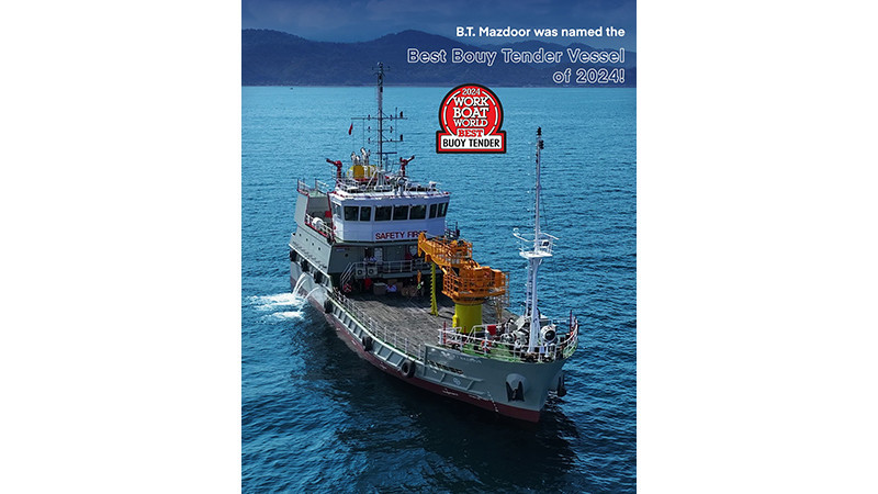 B.T. Mazdoor of Med Marine named Best Buoy Tender 2024 By Baird Maritime